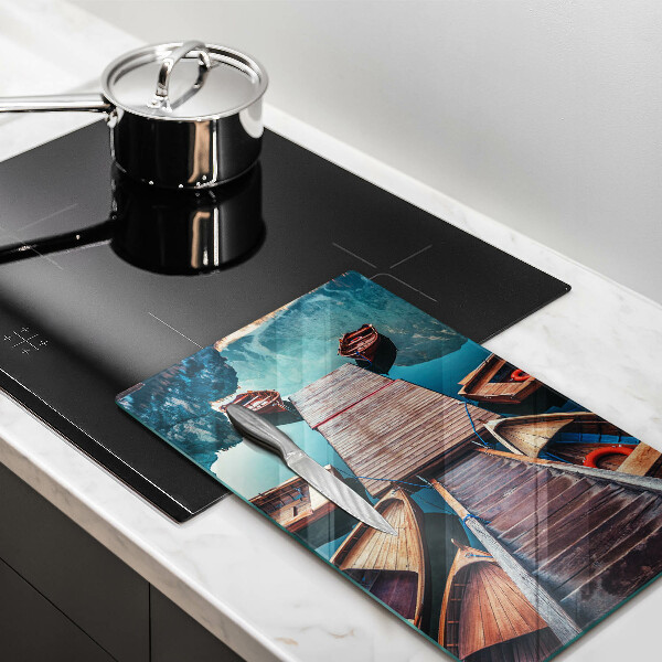 De vidrio templado Barcos en el lago