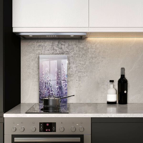 De vidrio templado Flores silvestres y mariposas