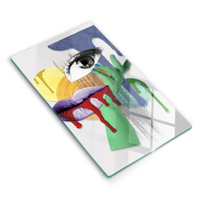 De vidrio templado Collage de arte abstracto