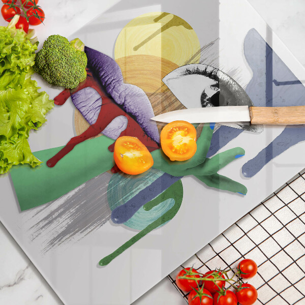 De vidrio templado Collage de arte abstracto