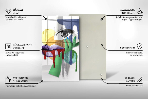 De vidrio templado Collage de arte abstracto