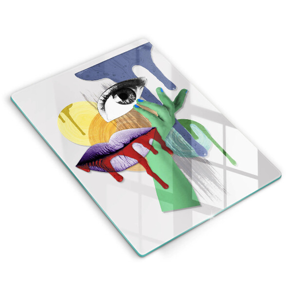 De vidrio templado Collage de arte abstracto