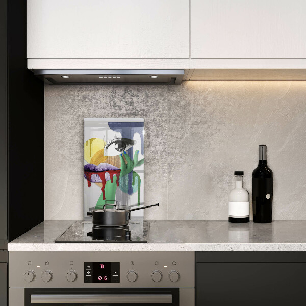 De vidrio templado Collage de arte abstracto