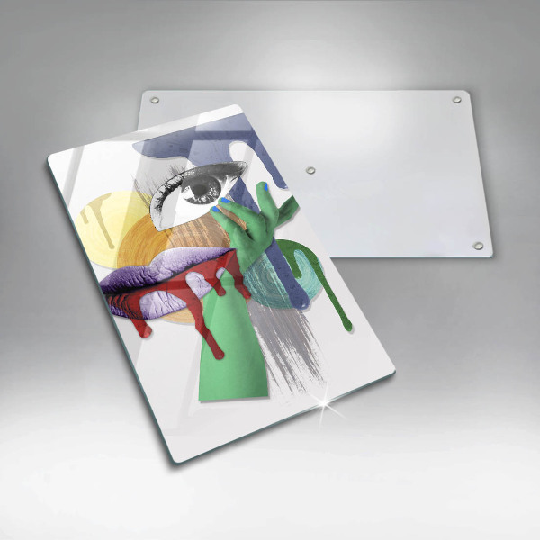 De vidrio templado Collage de arte abstracto