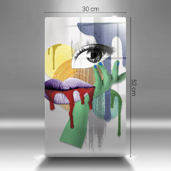 De vidrio templado Collage de arte abstracto