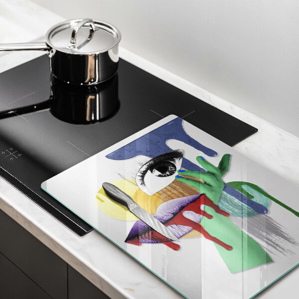 De vidrio templado Collage de arte abstracto