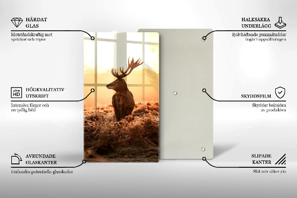 De vidrio templado Ciervo en el campo