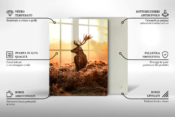 De vidrio templado Ciervo en el campo