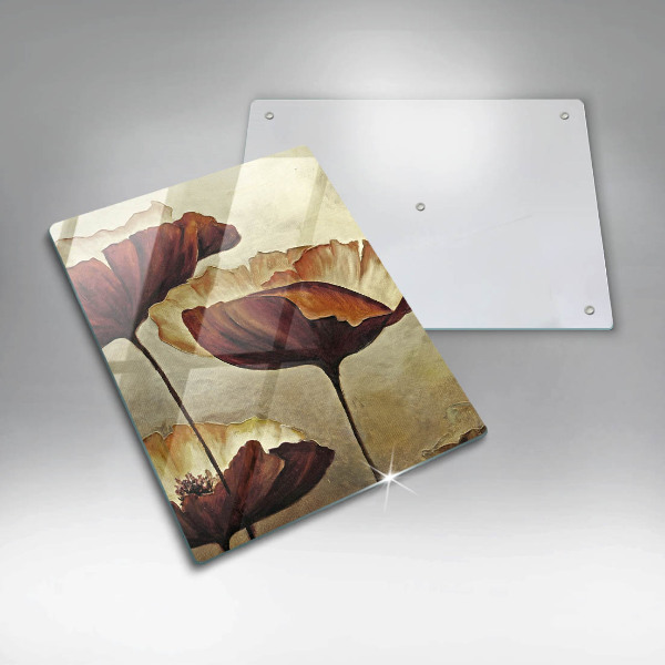 De vidrio templado Flores boho pintadas