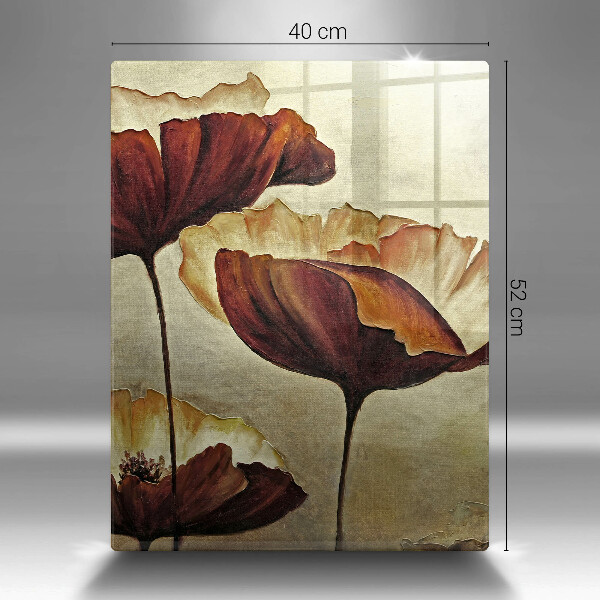 De vidrio templado Flores boho pintadas