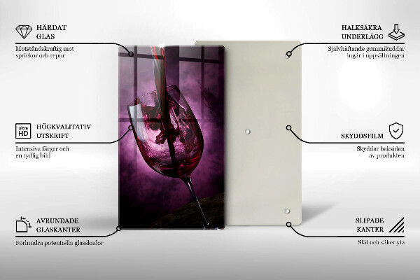 De vidrio templado Una copa de vino