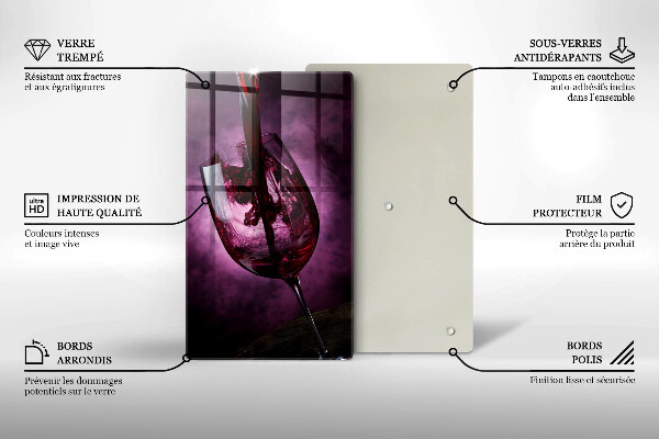De vidrio templado Una copa de vino