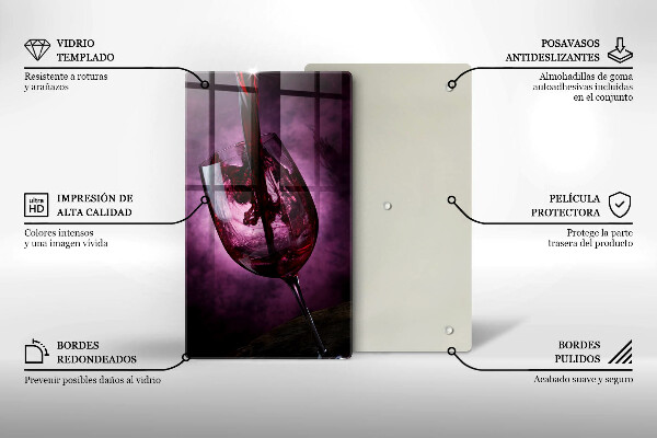 De vidrio templado Una copa de vino