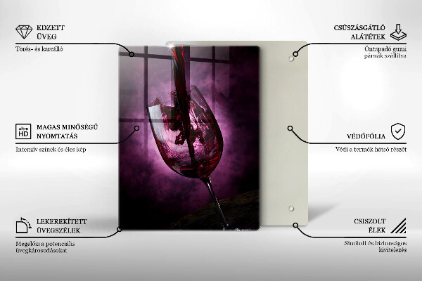 De vidrio templado Una copa de vino