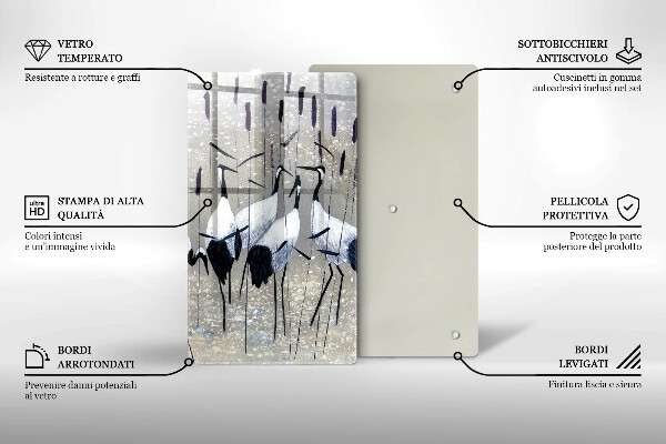 De vidrio templado grullas japonesas