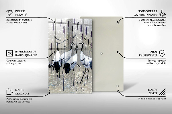 De vidrio templado grullas japonesas