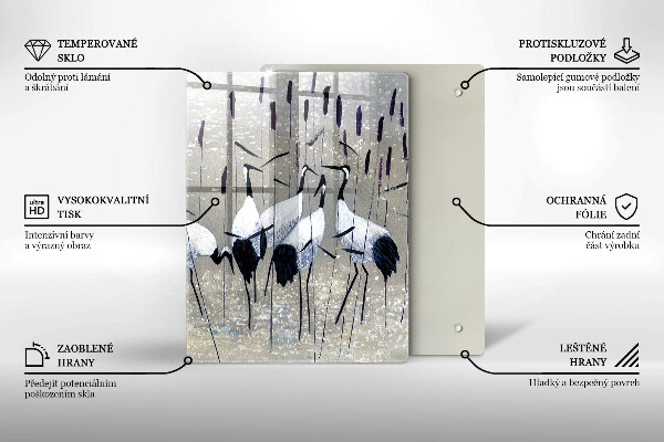 De vidrio templado grullas japonesas