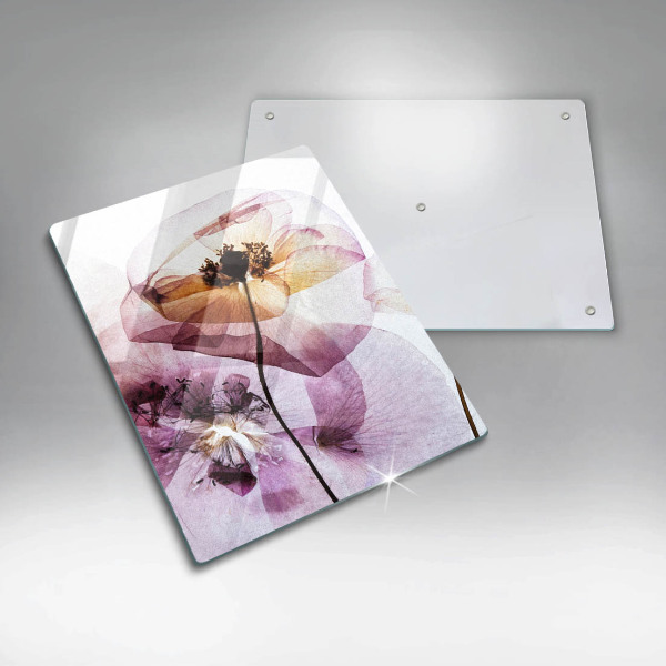 De vidrio templado flores delicadas