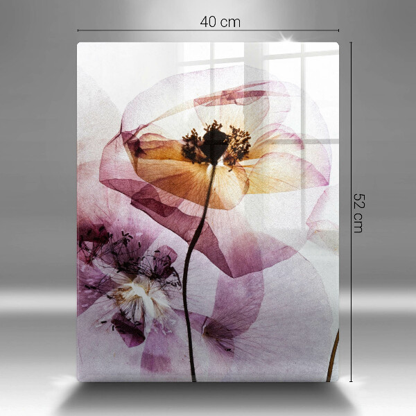 De vidrio templado flores delicadas