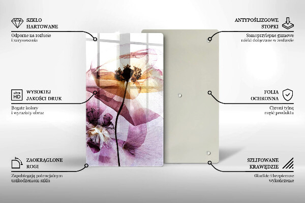 De vidrio templado flores delicadas