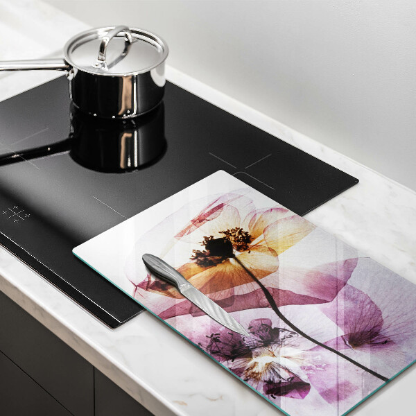 De vidrio templado flores delicadas