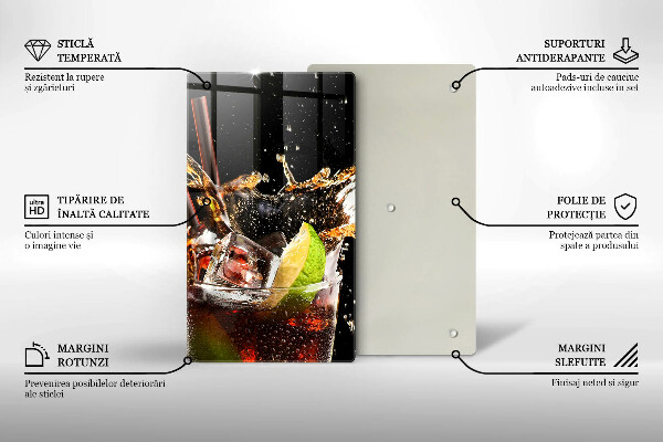 De vidrio templado beber con hielo