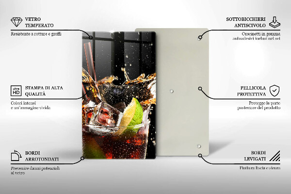 De vidrio templado beber con hielo