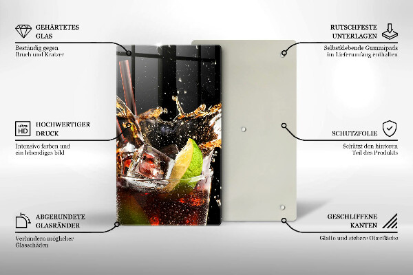 De vidrio templado beber con hielo