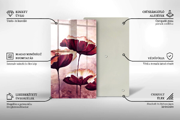 De vidrio templado pintura de flores