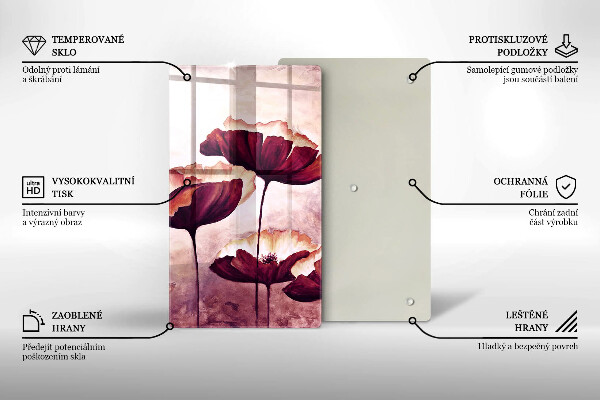 De vidrio templado pintura de flores