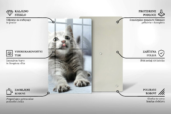 De vidrio templado Pequeño gatito lindo