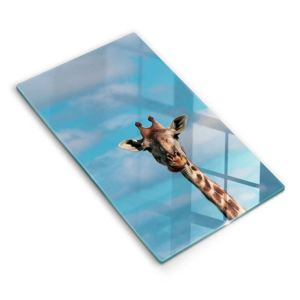 De vidrio templado jirafa y cielo