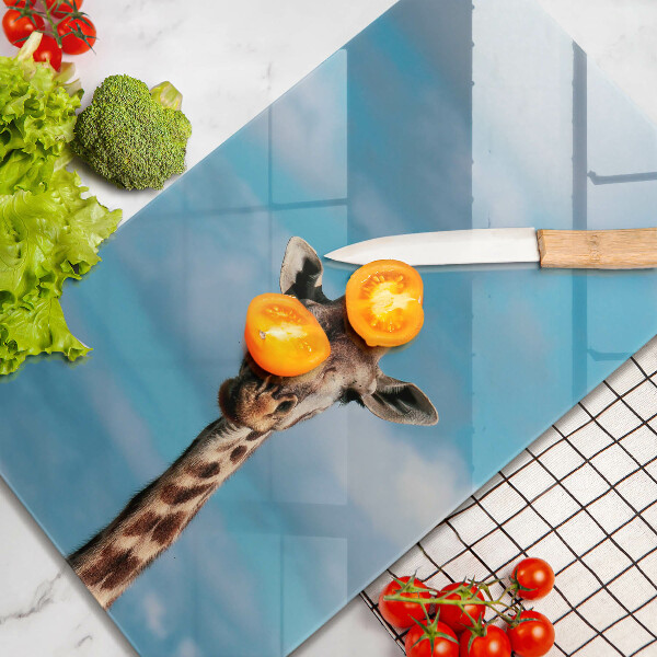 De vidrio templado jirafa y cielo