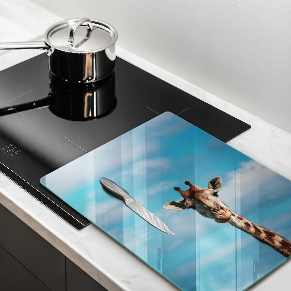 De vidrio templado jirafa y cielo