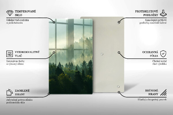 De vidrio templado Vista del paisaje del bosque