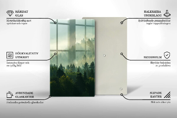 De vidrio templado Vista del paisaje del bosque