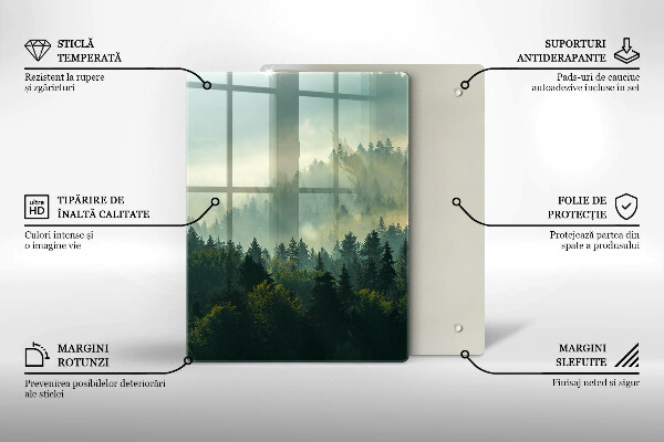 De vidrio templado Vista del paisaje del bosque