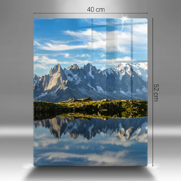 De vidrio templado paisaje de montaña