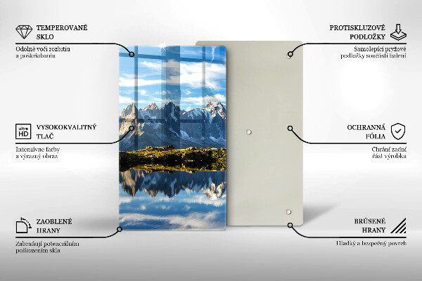 De vidrio templado paisaje de montaña