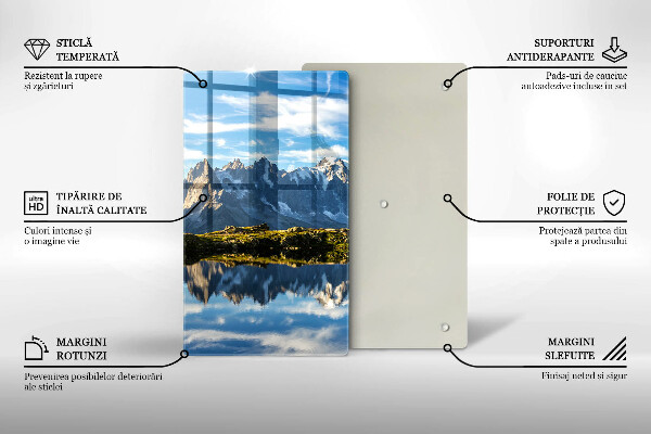 De vidrio templado paisaje de montaña