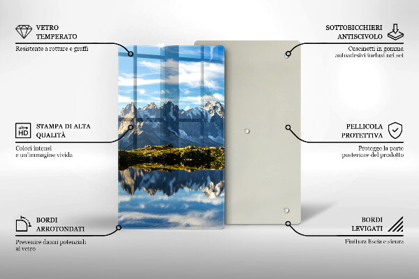 De vidrio templado paisaje de montaña