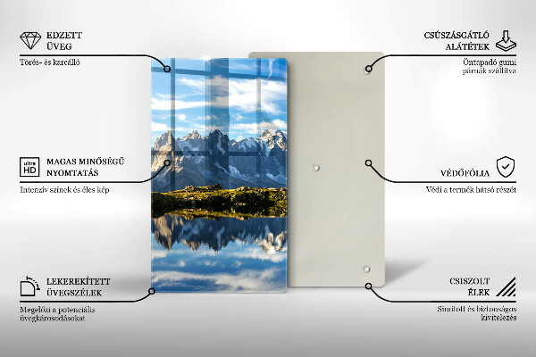 De vidrio templado paisaje de montaña