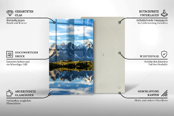 De vidrio templado paisaje de montaña