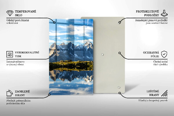 De vidrio templado paisaje de montaña