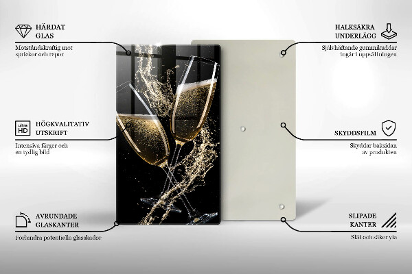 De vidrio templado Copas de champán