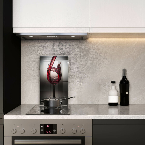 De vidrio templado Copa y vino tinto