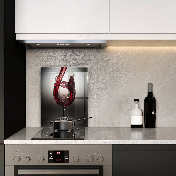 De vidrio templado Copa y vino tinto