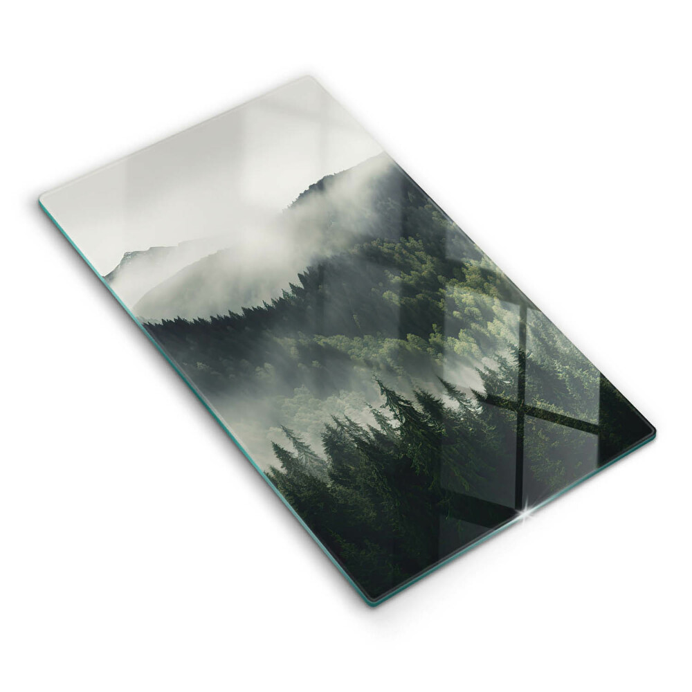 De vidrio templado Paisaje de bosque y niebla