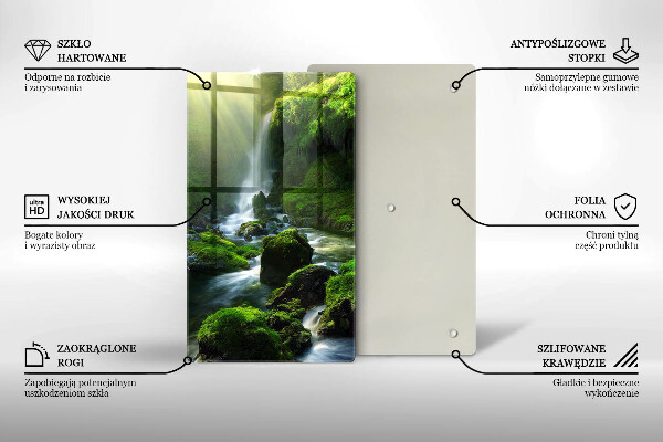 De vidrio templado Cascada en la selva