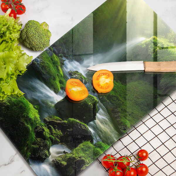 De vidrio templado Cascada en la selva